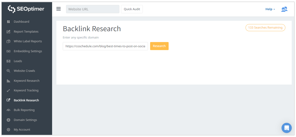 coschedule backlink araştırması